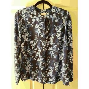 Joan Rivers Women's Chambray Floral Classic Button Front